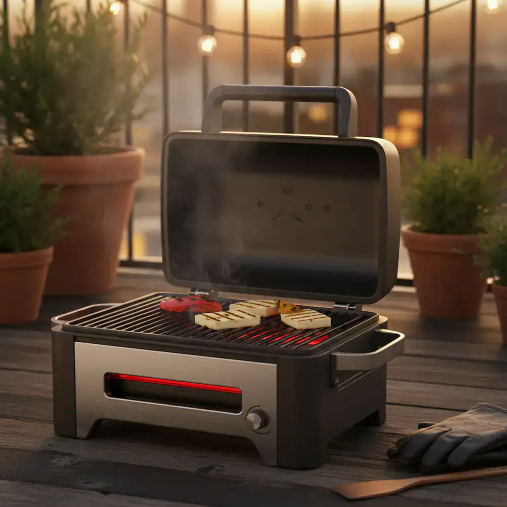 Kompakter Elektrogrill für den Balkon